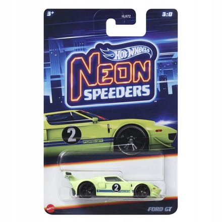Hot Wheels Neon Speeders Ford GT - Metalen Speelgoedauto 1:64