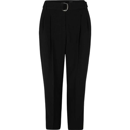 Boss Tapiah effen rechte broek voor dames (Zwart)