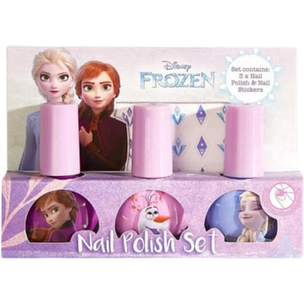 Disney Frozen Nagellak Set met Nagelstickers - 3 x 4 ml