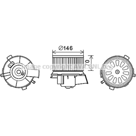 Elektromotor, interieurventilator AVA COOLING CN8300