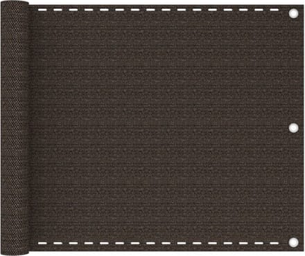 vidaXL - Balkonscherm - 75x300 - cm - HDPE - bruin