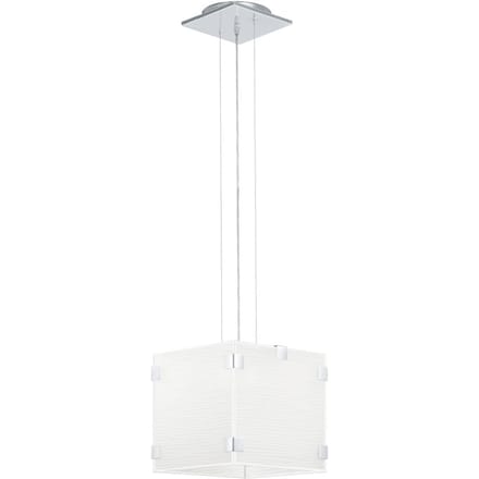 EGLO Alea - Hanglamp - 1 Lichts - Chroom - Wit Met Decor