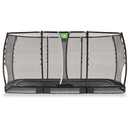 EXIT Allure Premium Trampoline 244x427cm - Inground - Ingraaftrampoline - Rechthoekig - Voor Kinderen - Zwart