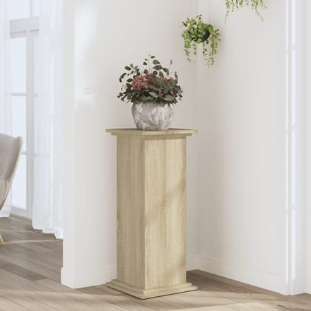 vidaXL - Plantenstandaard - 33x33x80 - cm - bewerkt - hout - sonoma - eikenkleurig