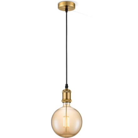 Home sweet home hanglamp Vintage Globe g180 - Brons - amber
