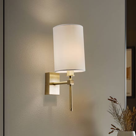 Argon Wandlamp Azzi textiel kap 1-lamp wit