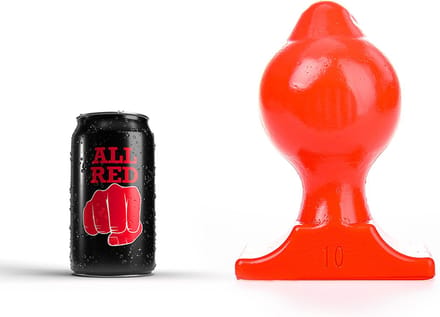 All Red Butt Plug 18 x 10 cm - rood
