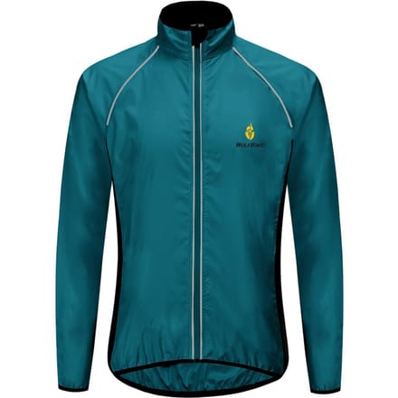 Herenfietsjack Winddicht Waterbestendig Fiets Jersey Tops S blauw