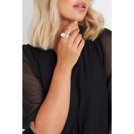 Yours Stretch Ring Met Gedraaid Ontwerp In Zilversize One Size