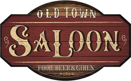 Signs USA - retro wandbord - dibond - Saloon 55 x 34 cm