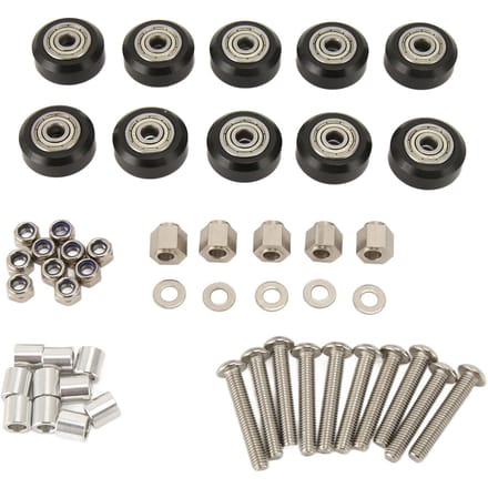 10 stuks 3D-printer katrolwielset 3D-printer POM katrolwielen plastic katrolwiel met lager black
