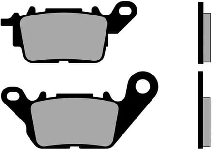 Brenta Moto 3182 Organische Achterremvoeringen Zilver