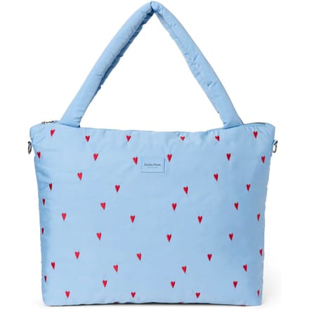 Studio Noos puffy diaper bag blue hearts