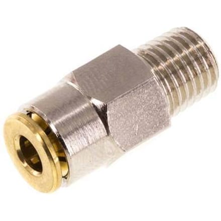4mm x M 8 x 1 (conical) Messing Insteekfitting Buitendraad Hoge Druk NBR [2 Stuks]