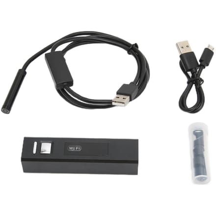 Endoscope d'inspection HD IP68 étanche sans fil WiFi avec objectif 8 mm et 8 LED black