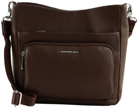 MANDARINA DUCK Leren schoudertas Mellow Leather Crossover Bag Espresso donkerbruin
