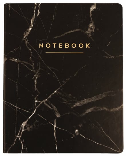 Eccolo notitieboek - Black Marble - lijn - ca.20x25cm - EC-D505V