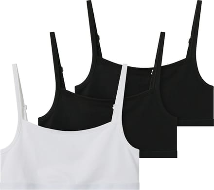 NAME IT - TKFSHORT STRAP TOP 3P SOLID NOOS - Meisjes - Onderhemden