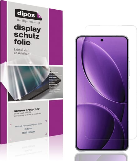 dipos – 4x Beschermfolie geschikt voor Xiaomi Redmi K80 | Krasbestendige & heldere Screenprotector Ultra-Thin