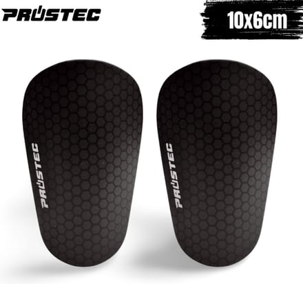 Prostec Mini Scheenbeschermers - Maat M - Voetbal - Kleine Scheenbeschermers - Zwart - 10x6cm