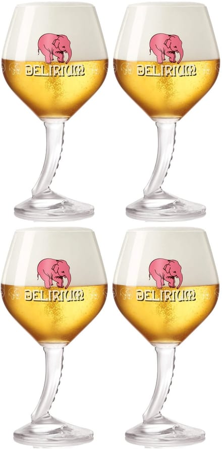 Delirium Bierglazen op Voet 330 ml - 4 Stuks