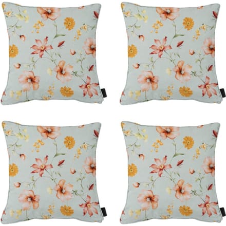 Madison - Sierkussen Florina orange - Ca. 50x50 cm - Set van 4