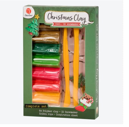 Kerst Decotime Polymeer klei - Kerstklei-set voor kerstfiguren - 12-delig