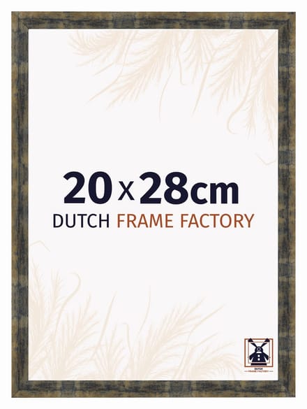 Fotolijst 20x28 cm - MDF - Blauw Goud Gemeleerd - Praag