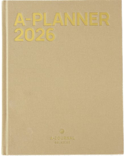 A-Journal - A-Planner agenda - 2026 - Beige linnen