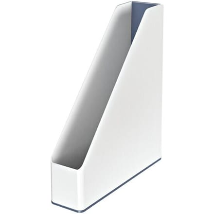 Leitz WOW Duo 53621001 Tijdschriftencassette DIN A4, DIN C4 Wit, Grijs Polystereen 1 stuk(s)