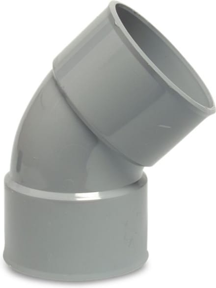 Pvc riool bocht 125mm 45° lijmmof