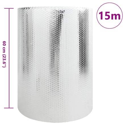 vidaXL Radiatorfolie Zilver 15 x 0,6 m Polyetheen