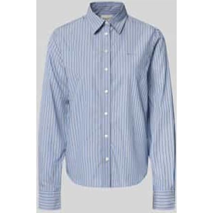 Regular fit blouse met labelstitching