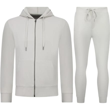 Casual Oversized Joggingpak Heren Volwassenen - Trainingspak Heren - Nette Tweedelige Set - 5853 - Wit