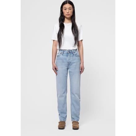 Nudie Jeans Lofty Lo Travelling Light Blue Taglia: W25L32 | Jeans straight fit Outlet | Donna | Blu