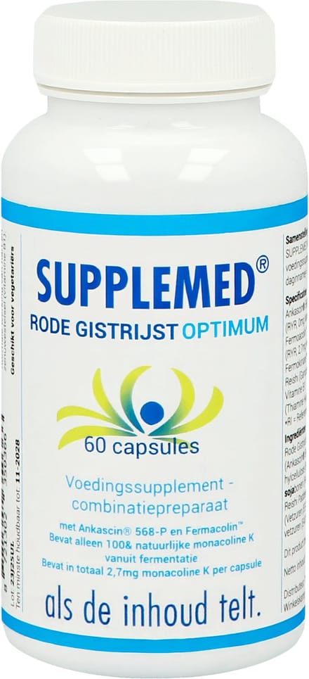 Supplemed Rode Gistrijst Optimum - 60 capsules - Rode gist rijstpreparaat
