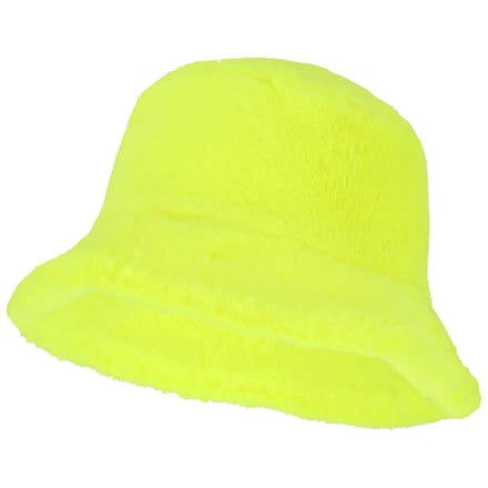 Buckethat - fake fur - neon - Fluor Geel