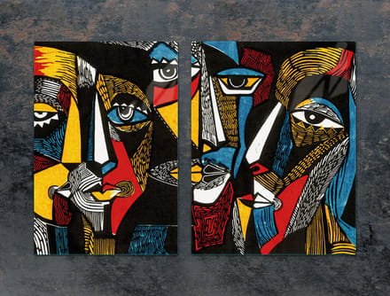 TMK ArtDeko Serie - Glazen Beschermplaat - 75x52 cm - Pop Art