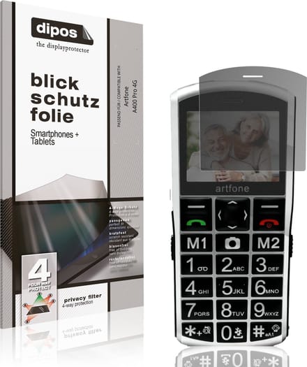 dipos – Matte Privacy Screenprotector geschikt voor Artfone A400 Pro 4G | Anti-Spy Beschermfolie