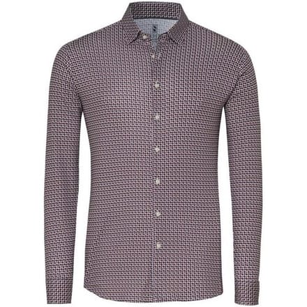 Desoto Overhemd Octagon Fantasy Pattern Bordeaux / male