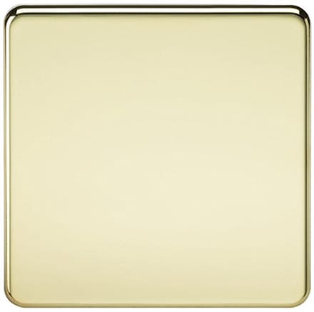Schroefloze Afdekplaat voor Schakelaars en Stopcontacten - Polished Brass