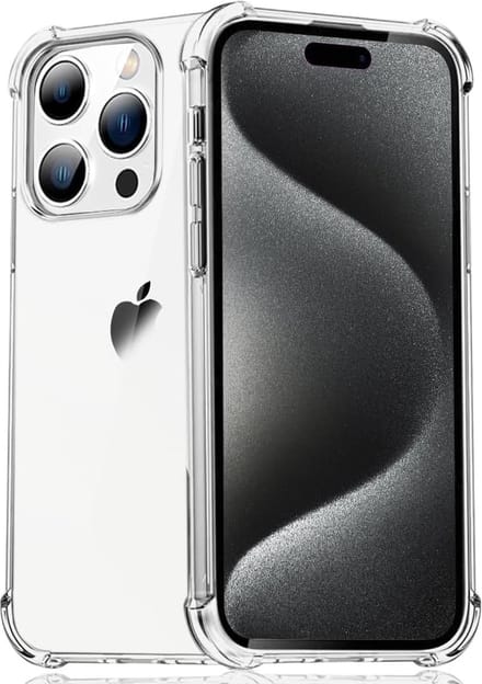 Hoesje geschikt voor iPhone 15 Pro Max - Shockproof hoesje geschikt voor iPhone 15 Pro Max - transparant