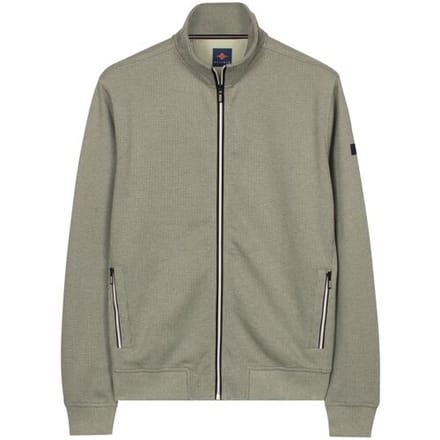 Baileys Vest Sweat Texture Zip Yarn Dyed Jacquard Interlock Soft Green / male