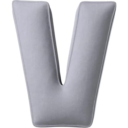 Kussen letter v Yellow Tipi Posh Velvet