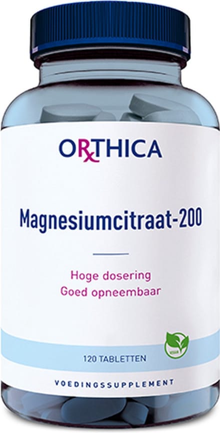 Orthica Magnesiumcitraat-200 - goed opneembaar - 120 tabletten