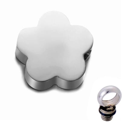 Fako Bijoux® - Ketting - Ashanger / Assieraad - Bloem - 20x25mm - Staal