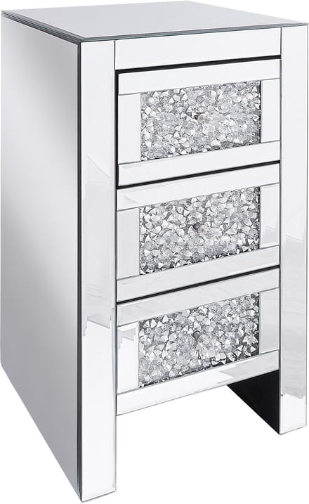 LORAY - Nachtkastje - Zilver - Glas