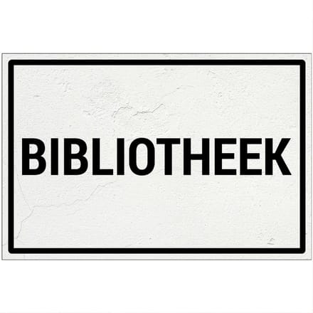 Bibliotheek bord | Forex Re materiaal | 30 x 20 cm