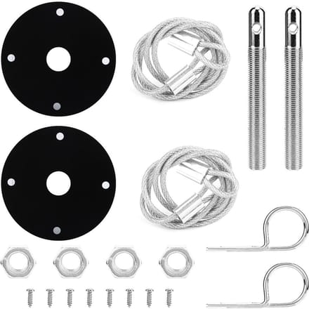 Kit de Verrouillage de Capot Universel Style Épingle à Cheveux Sport Course gray