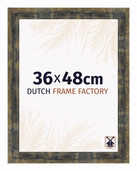 Fotolijst 36x48 cm - MDF - Blauw Goud Gemeleerd - Praag